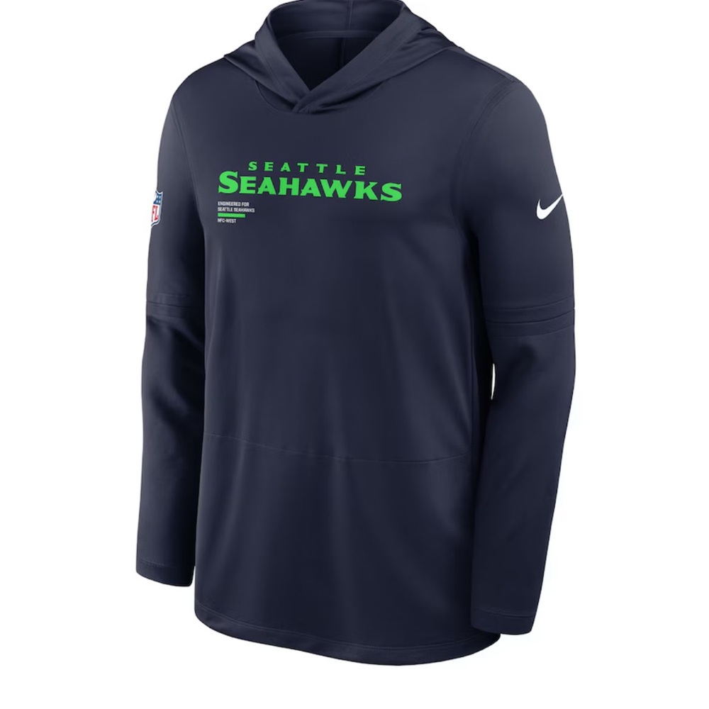 Nike Navy Seattle Seahawks Long Sleeve Hoodie T shirt